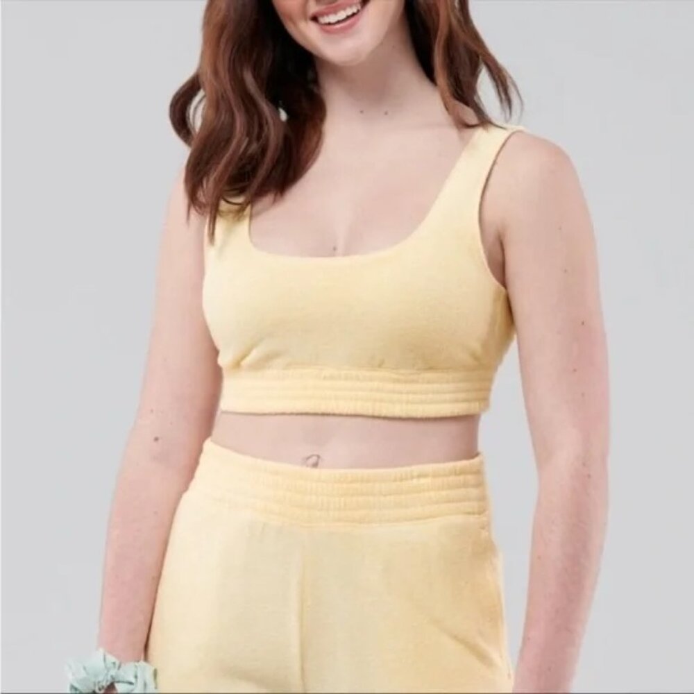 Hollister Gilly Hicks Fleece Scoop Yellow Bralette